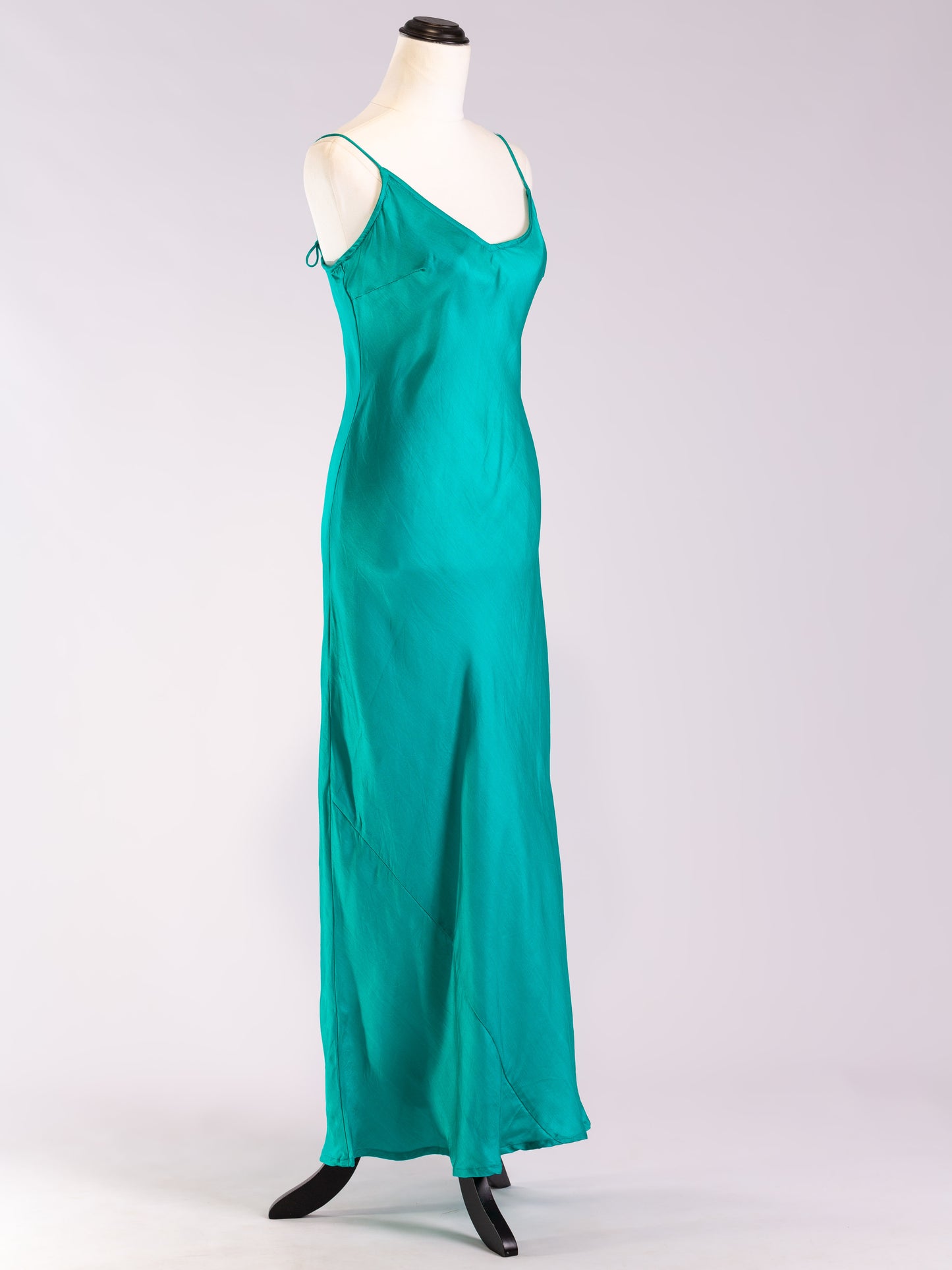 Marilyn Silk Satin Slip LongTeal