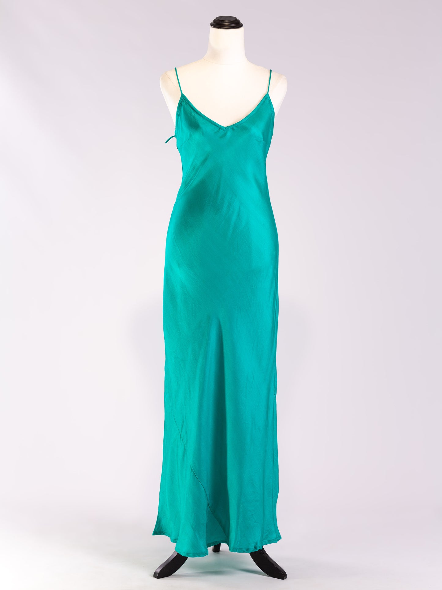 Marilyn Silk Satin Slip LongTeal