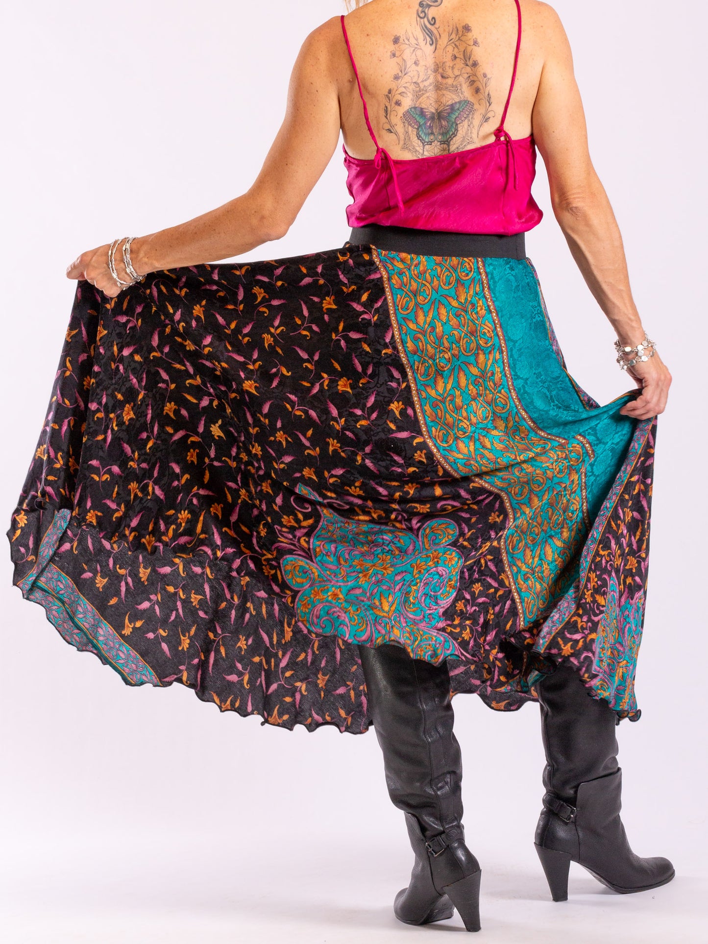 Silk Circle Skirt 'Exotic Nights'