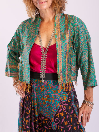 Boho Chic Jacket. Living Elemental . Size 12