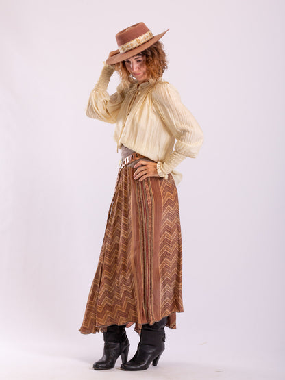 Silk Circle Skirt 'Cafe Cascade'