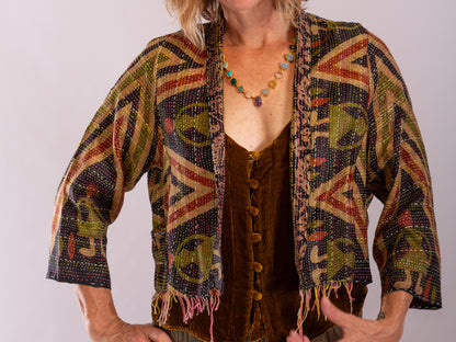 Boho Chic Jacket. Diamond desire. Size 12