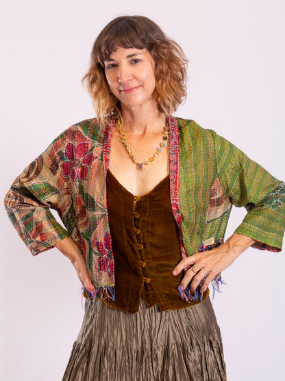 Boho Chic Jacket. Beatnik Botanical. Size 12