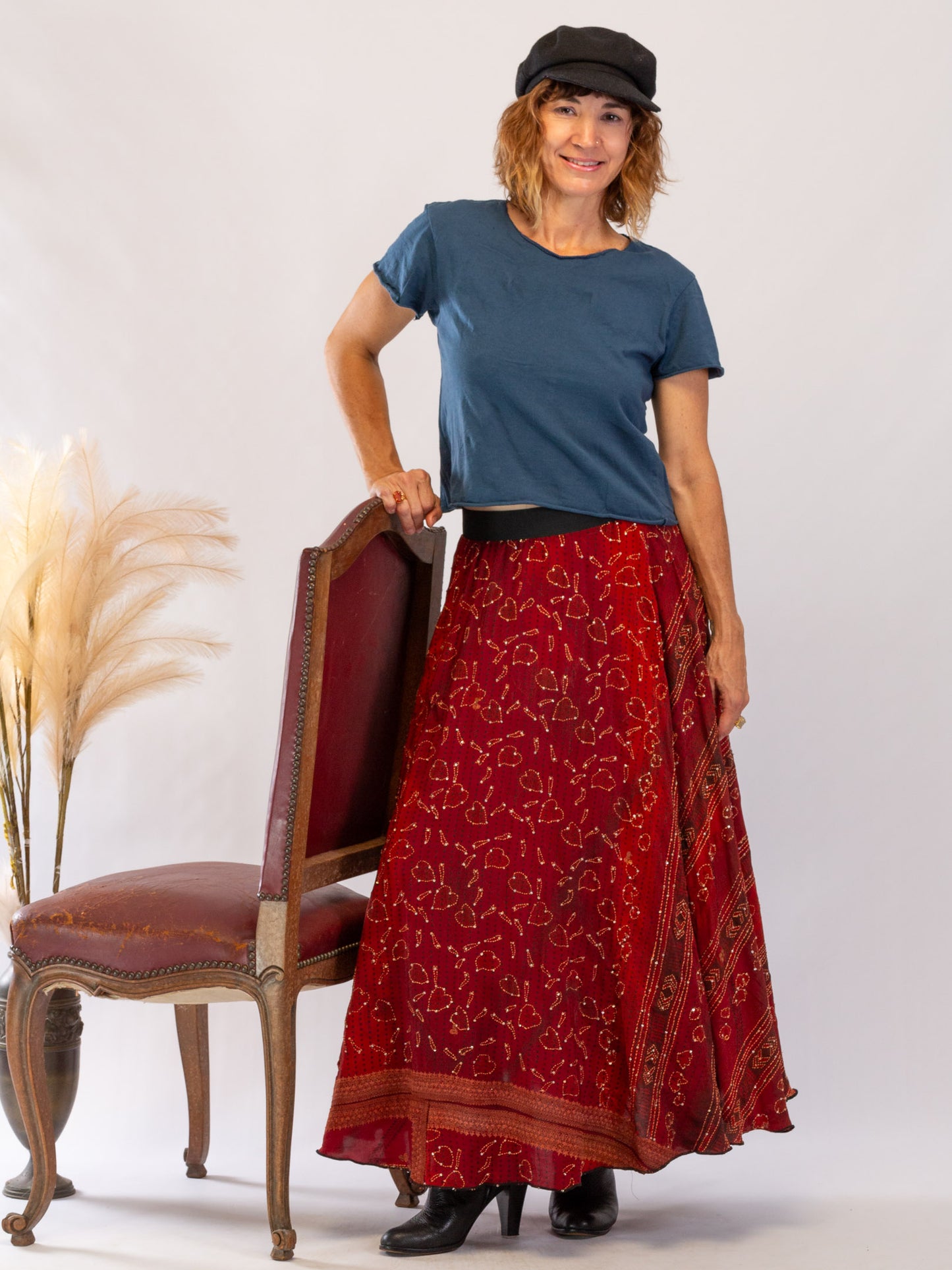 Mulberry Whisper Sacred Stitch Silk Skirt