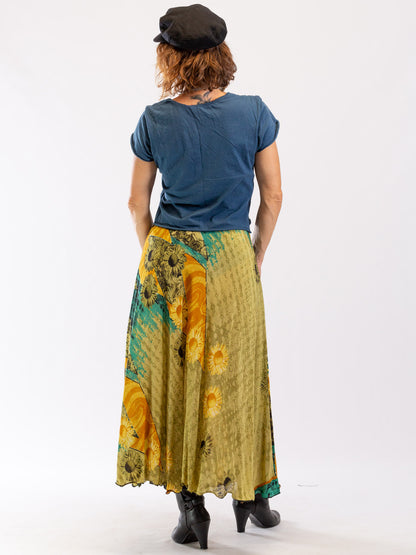 Silk Circle Skirt 'Sunflowers'