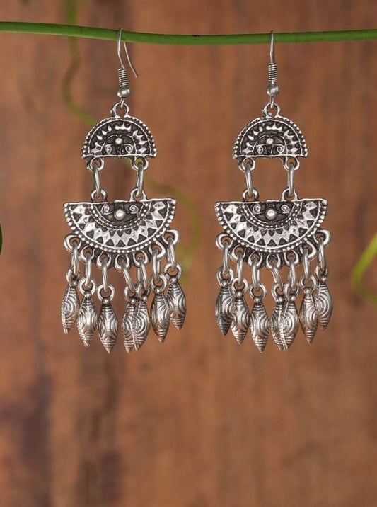 Hatha Earring - tribal with dangles