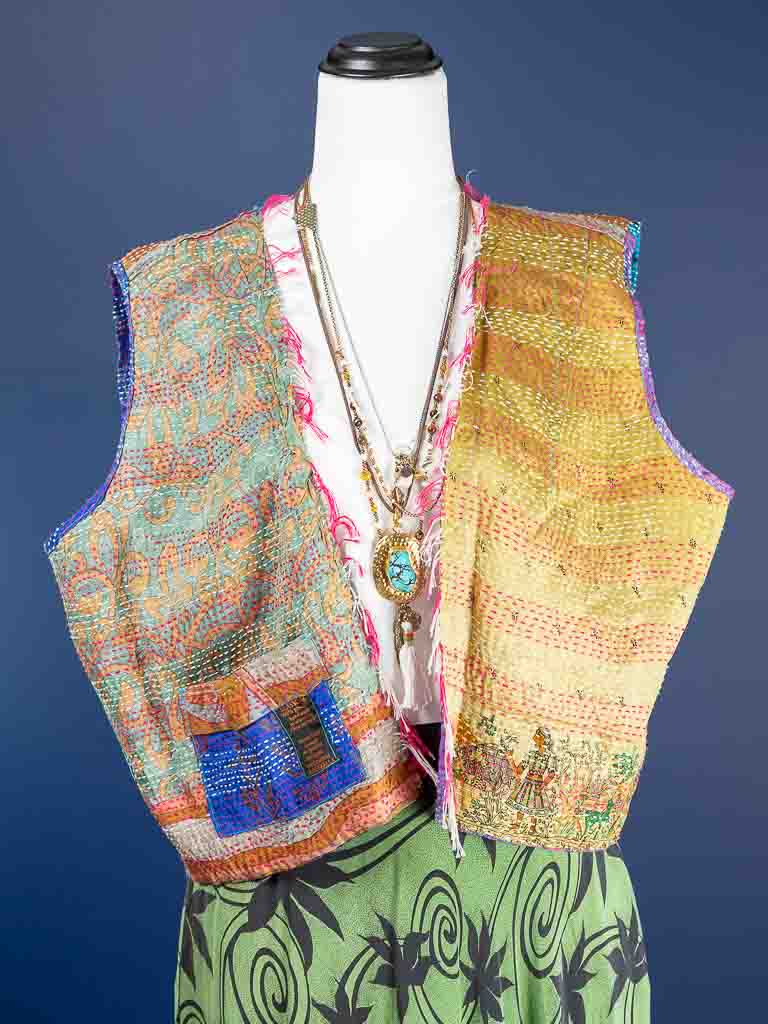 Bohemian, Gypsy, Hippy vest Lilac size 14